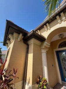 Musket Brown seamless gutters are a perfect choice. In Sarasota, FL, homeowners love this stylish, timeless color because it pairs beautifully with coastal architecture and blends seamlessly with earthy tones, stucco finishes, and modern exterior designs.