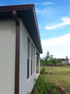 Musket Brown seamless gutters installed in Tampa FL by Gutter Professor
